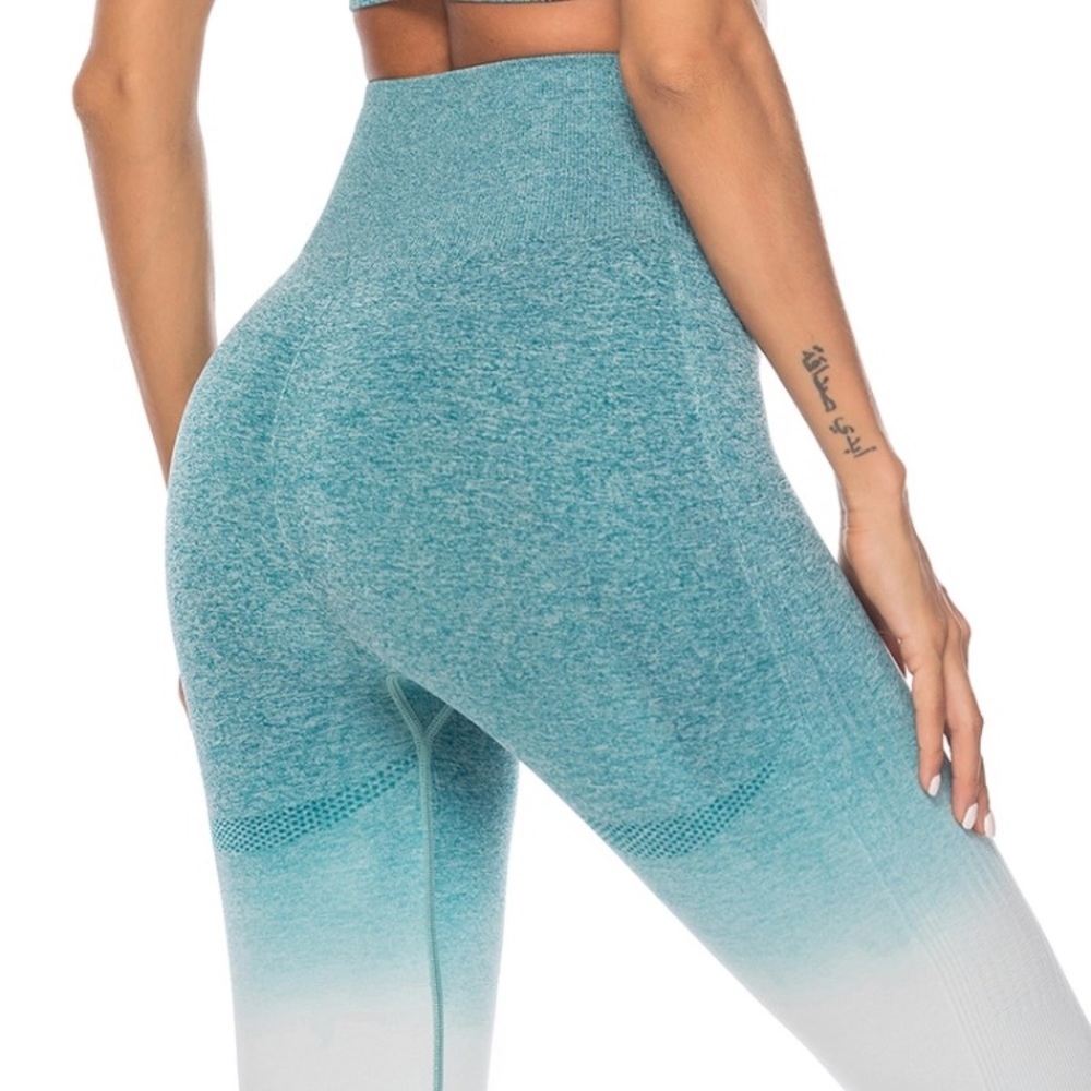 High waist ombre seamless leggings